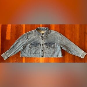 *NWOT Madewell Denim Raw Hem Cropped Jacket - Long-Sleeve Blissfield Wash Medium